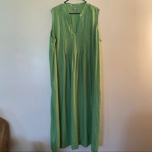 J Jill Green Linen Dress Size 3X Plus Size